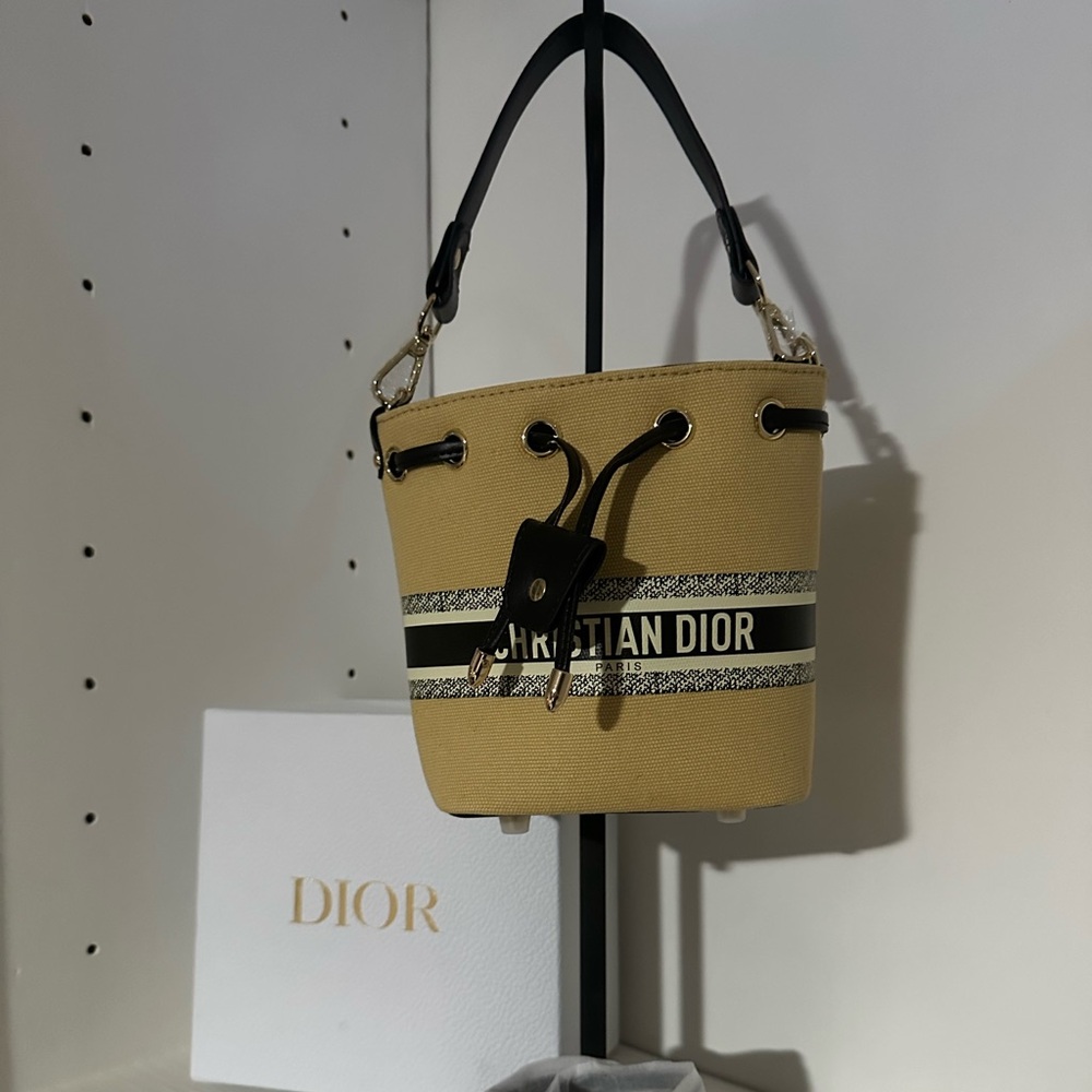 Christian Dior Beauty GWP limited edition small bucket bag.